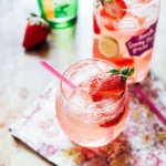 Strawberry Rose Gin Fizz