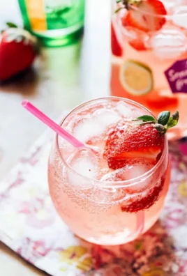 Strawberry Rose Gin Fizz