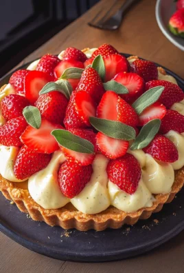 Tarte aux fraises et sauge ananas