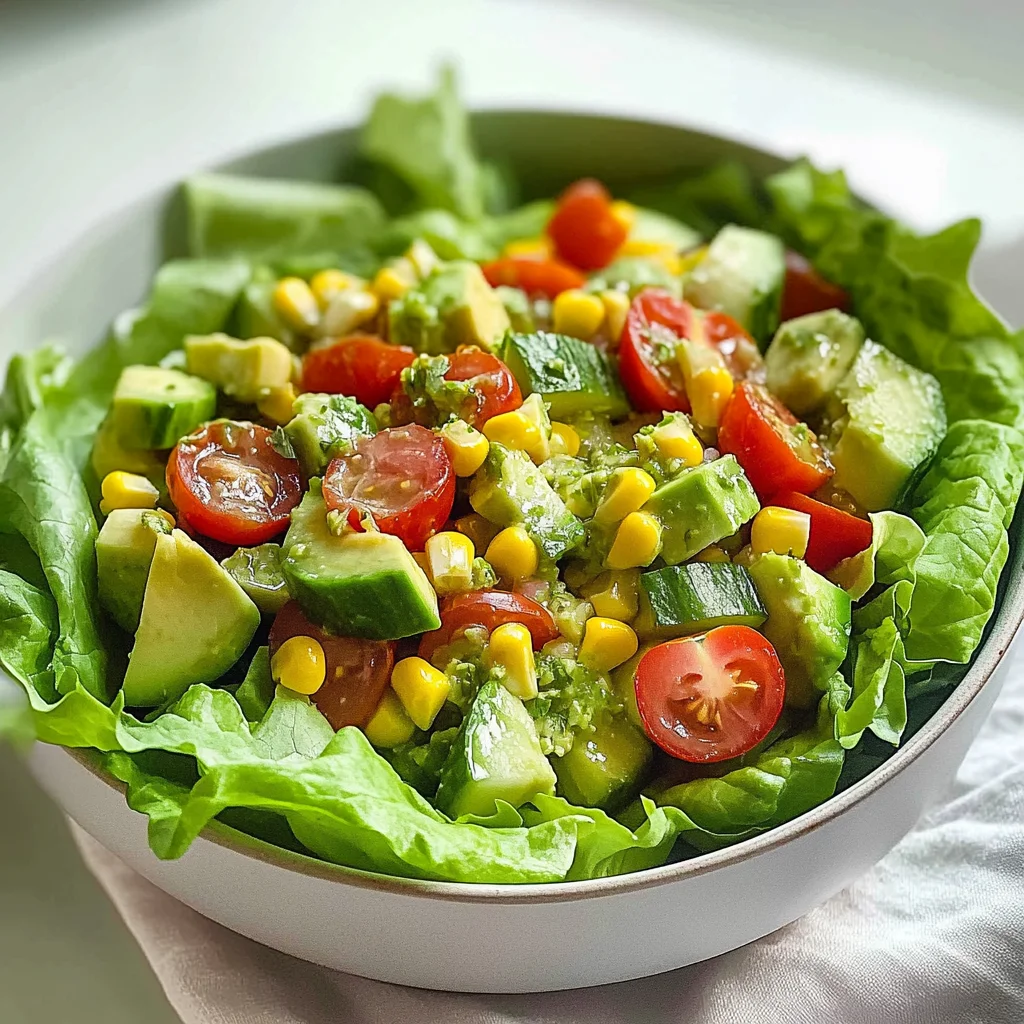 Avocado Salad with Lime Cilantro Dressing