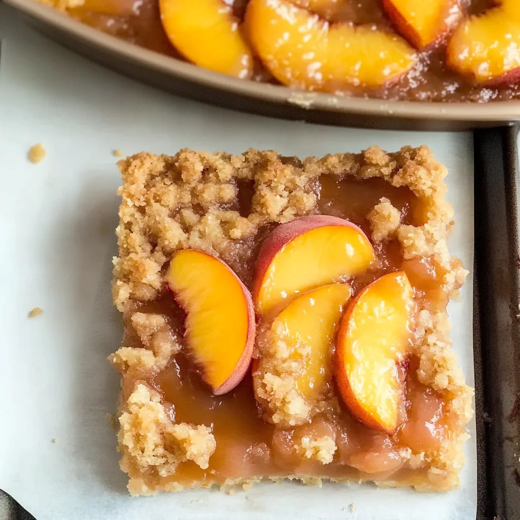 Best Bakery-Style Peach Crumble Bars