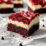 Classic Red Velvet Brownies with Cheesecake Layer - theamazingfood