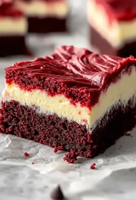 Classic Red Velvet Brownies with Cheesecake Layer - theamazingfood