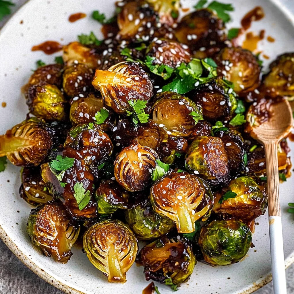 Crispy Asian BBQ Brussels Sprouts
