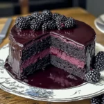 Decadent Blackberry Velvet Gothic Cake