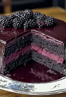 Decadent Blackberry Velvet Gothic Cake