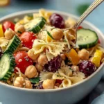 Easy Greek Pasta Salad with Chickpeas
