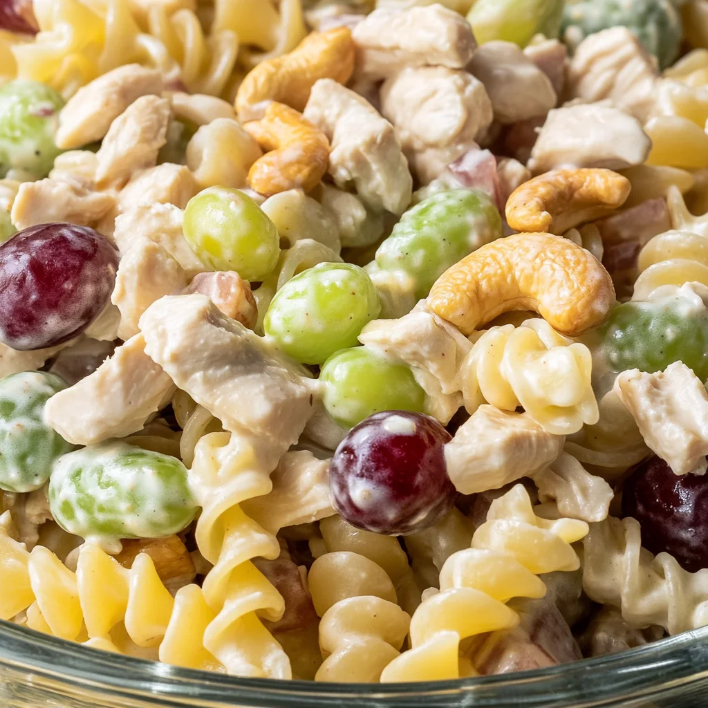 Fruity Cashew Chicken Pasta Salad