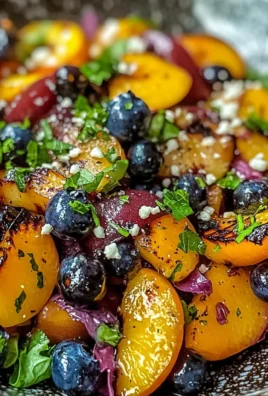Grilled Peach Blueberry Salad