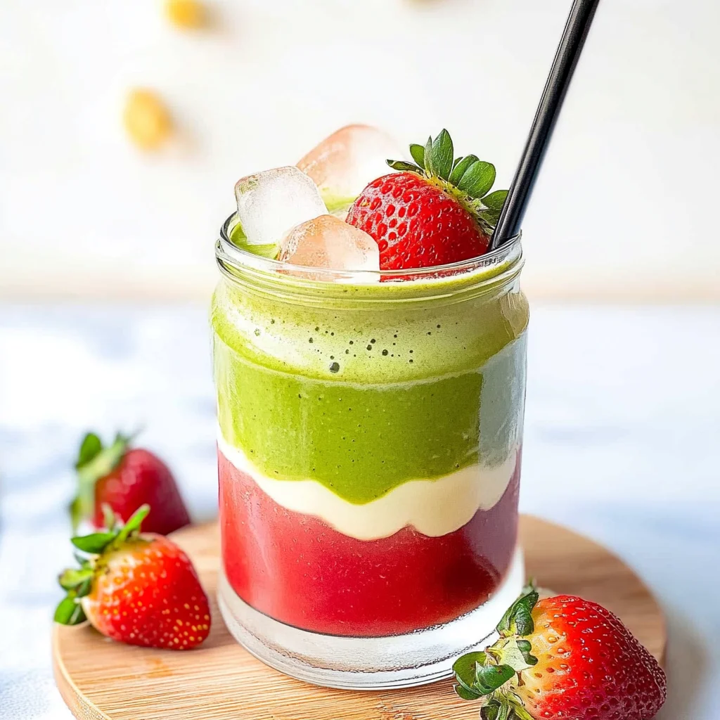 Iced Strawberry Matcha Latte