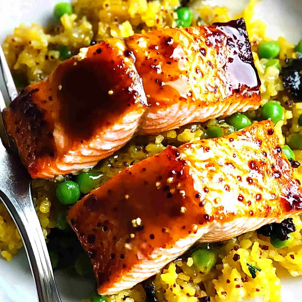 Oven Glazed Dijon Mustard & Maple Syrup Salmon