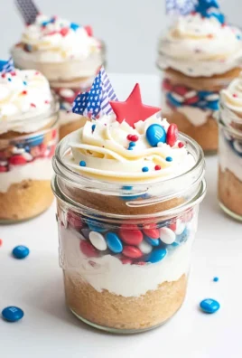 Patriotic Funfetti Mason Jar Cupcakes