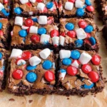 Patriotic Marshmallow Crunch Brownies