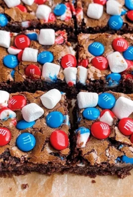 Patriotic Marshmallow Crunch Brownies