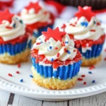 Red, White and Blue Mini Cheesecakes