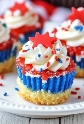 Red, White and Blue Mini Cheesecakes