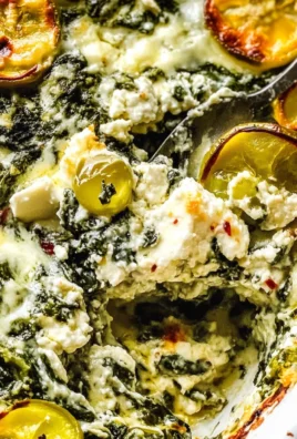 Spinach and Pepperoncini Baked Feta Dip