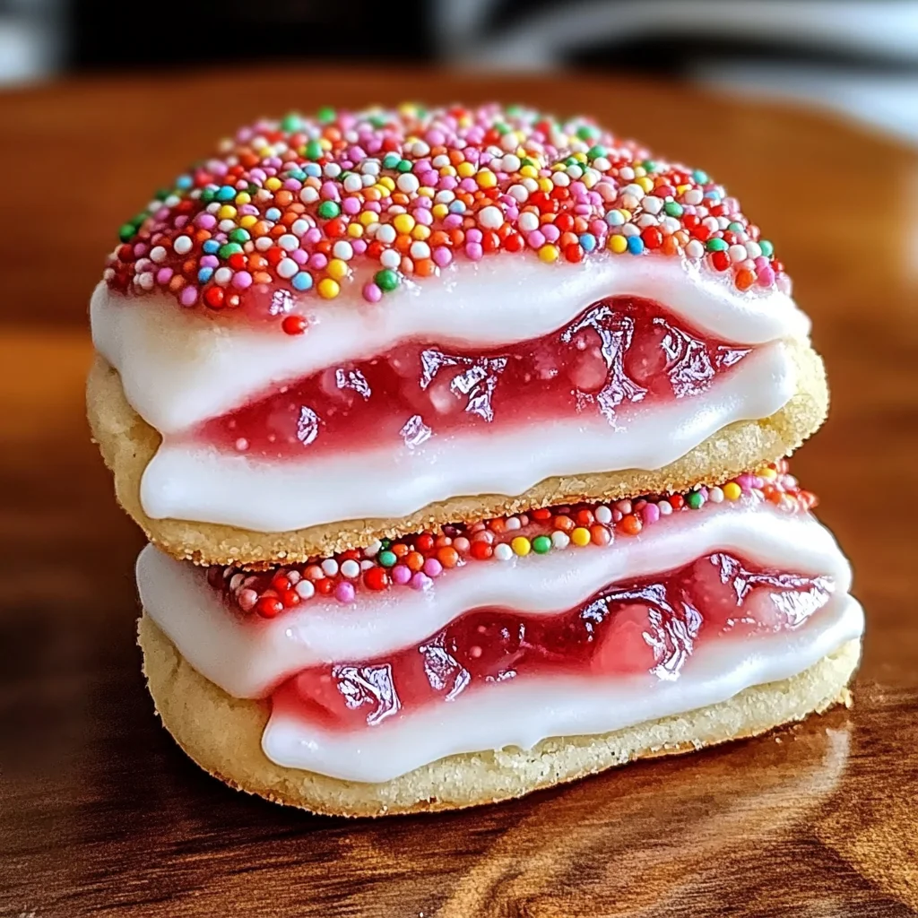 Strawberry Pop Tart Sugar Cookies - Deliciously Nostalgic Treats