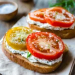 The Best Open-Faced Tomato Sandwich