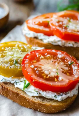 The Best Open-Faced Tomato Sandwich