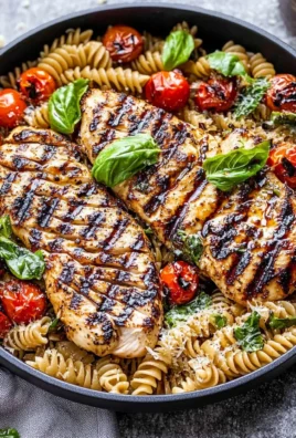 Tomato Basil Pasta with Balsamic Grilled Chicken