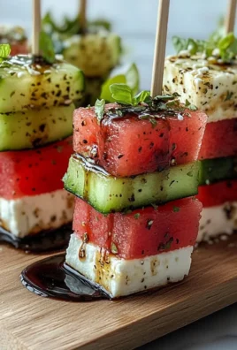 Watermelon Cucumber Feta Skewers: The Best 10-Minute Appetizer Recipe