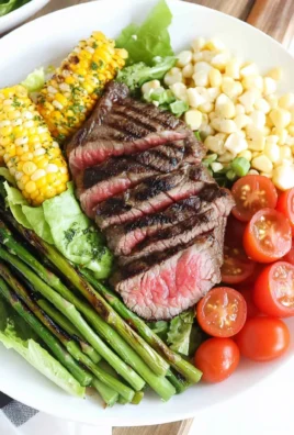Grilled Steak Salad with Corn and Asparagus