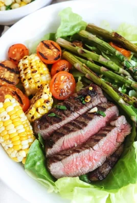 Grilled Steak Salad with Corn and Asparagus