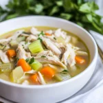 Keto Chicken Soup with Egg Noodles