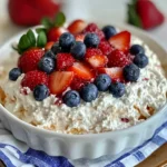 Red White and Blue Cheesecake Dip Easy Patriotic Party Recipe for 4th of July